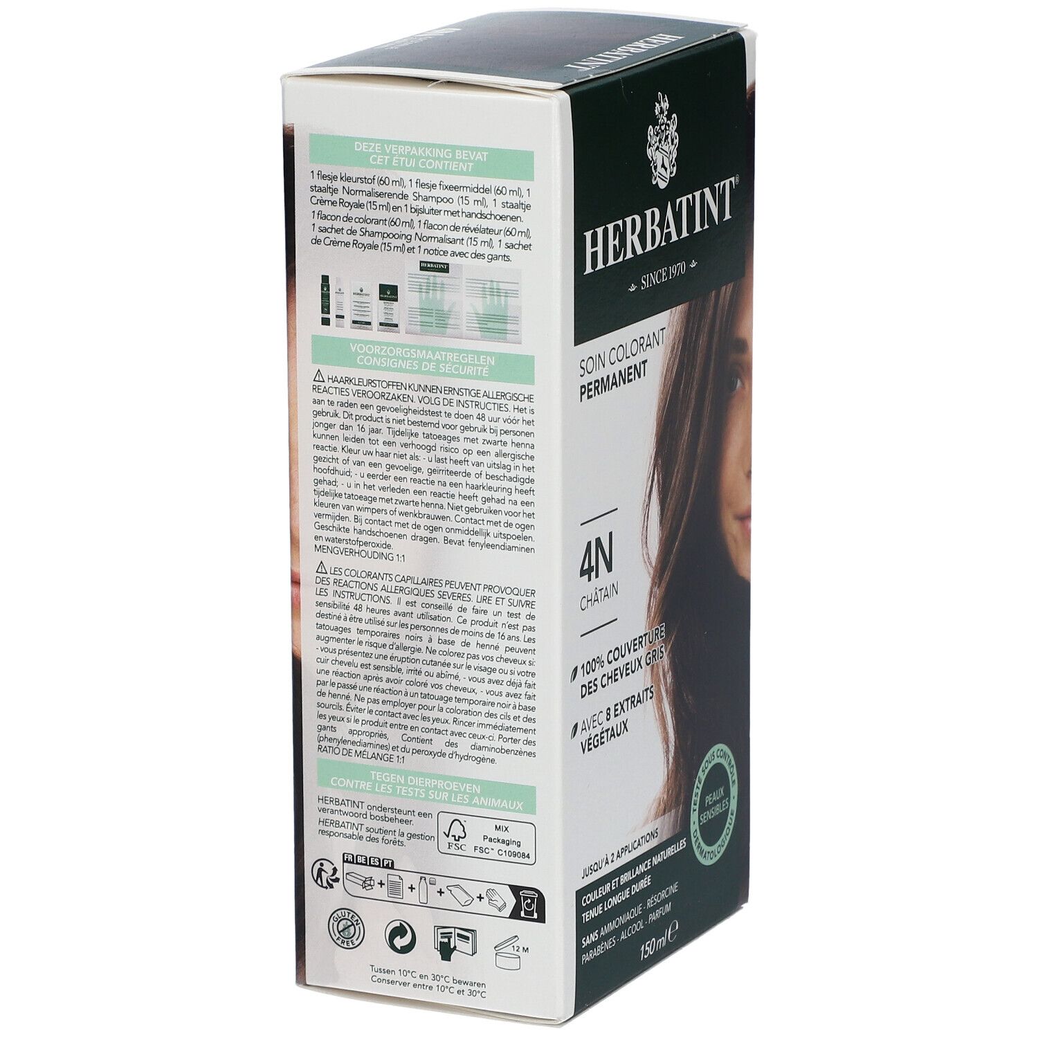 Herbatint Soin Colorant Permanent Ch Tain N Ml Redcare Pharmacie