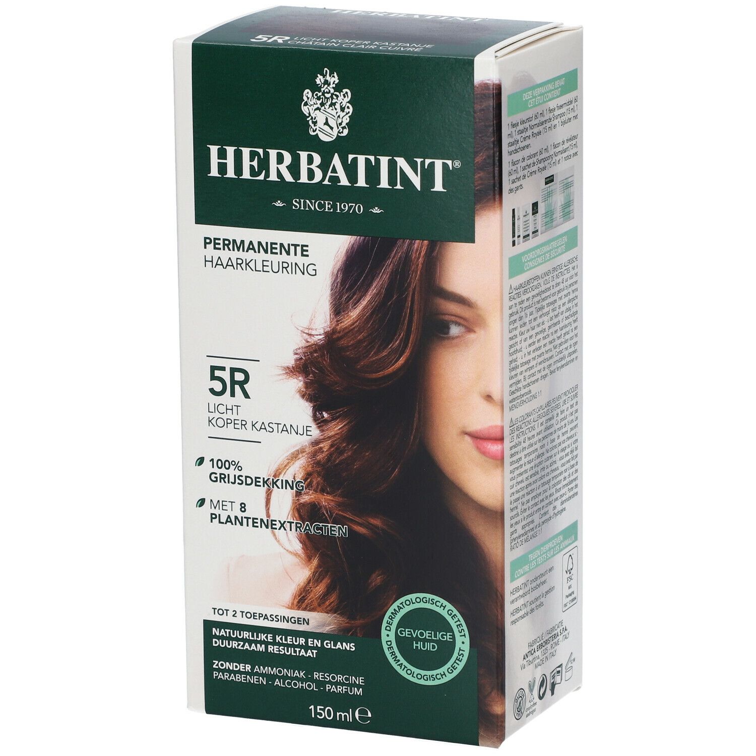 Herbatint Soin Colorant Permanent Châtain Clair Cuivre 5R 150 ml