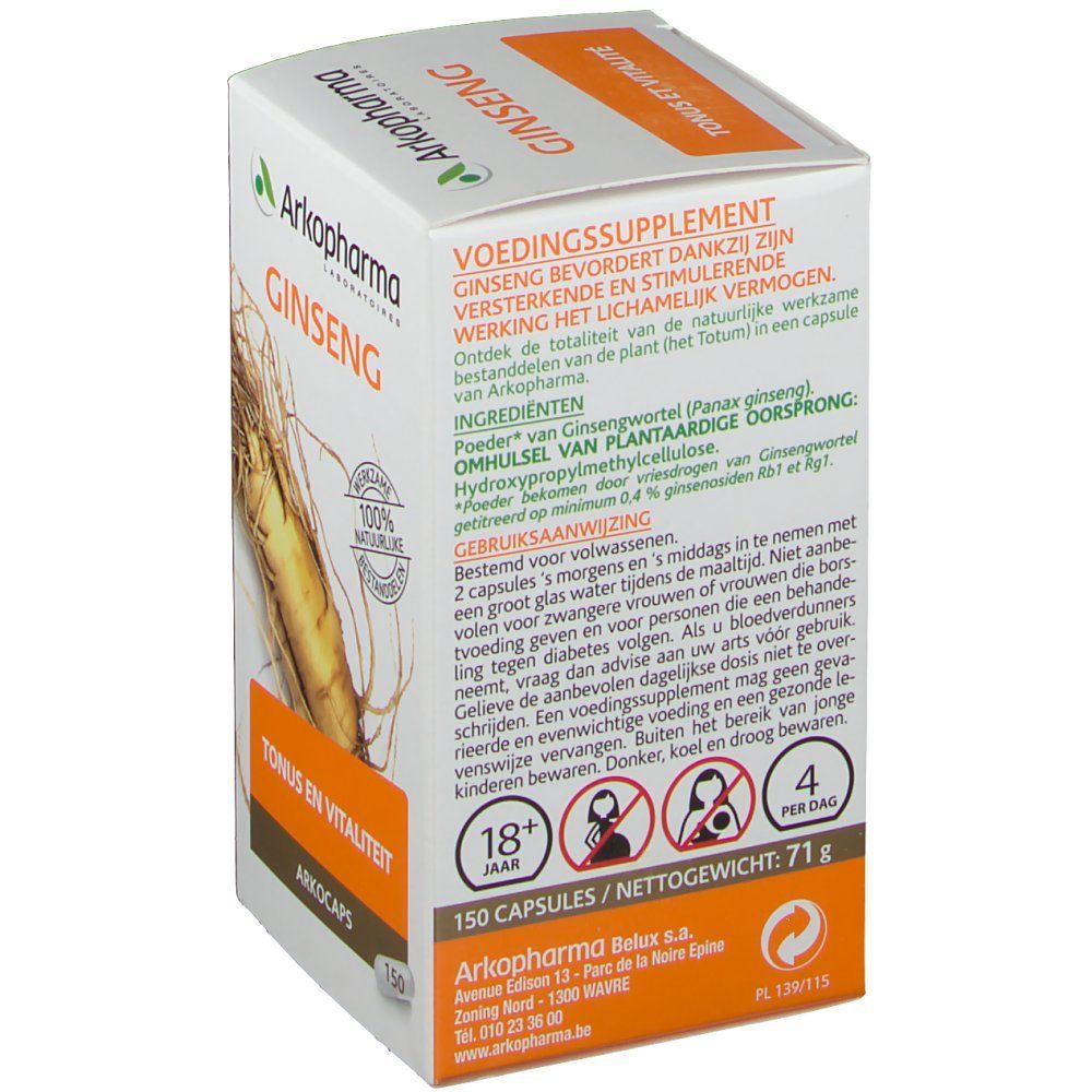 Arkopharma Arkog Lules Ginseng V G Tal Tonus Et Vitalit Pc S