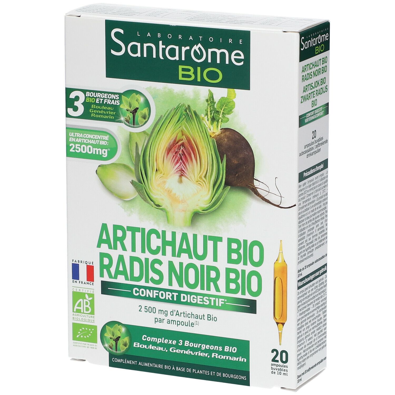 SANTAROME Bio Confort Digestif Artichaut Et Radis Noir 20 Pc S