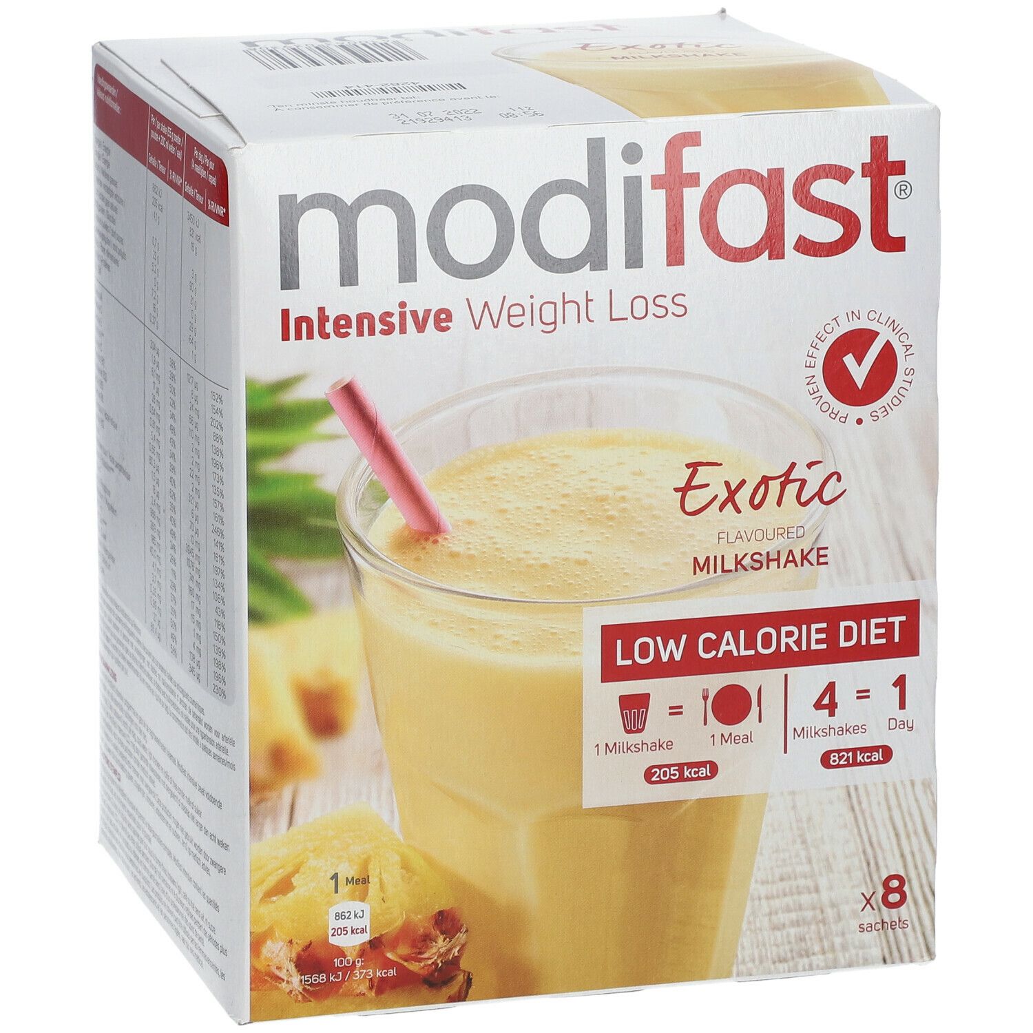 Modifast Intensive Weight Loss Milkshake Exotique 8 Pc S Redcare