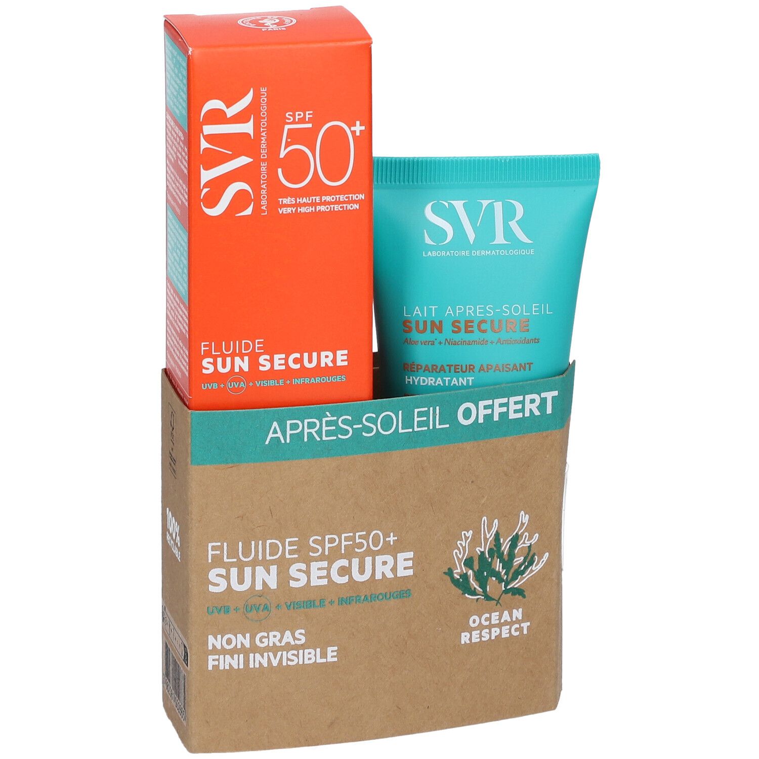 SVR Sun Secure Fluide SPF50 Après soleil 2x50 ml Redcare Pharmacie