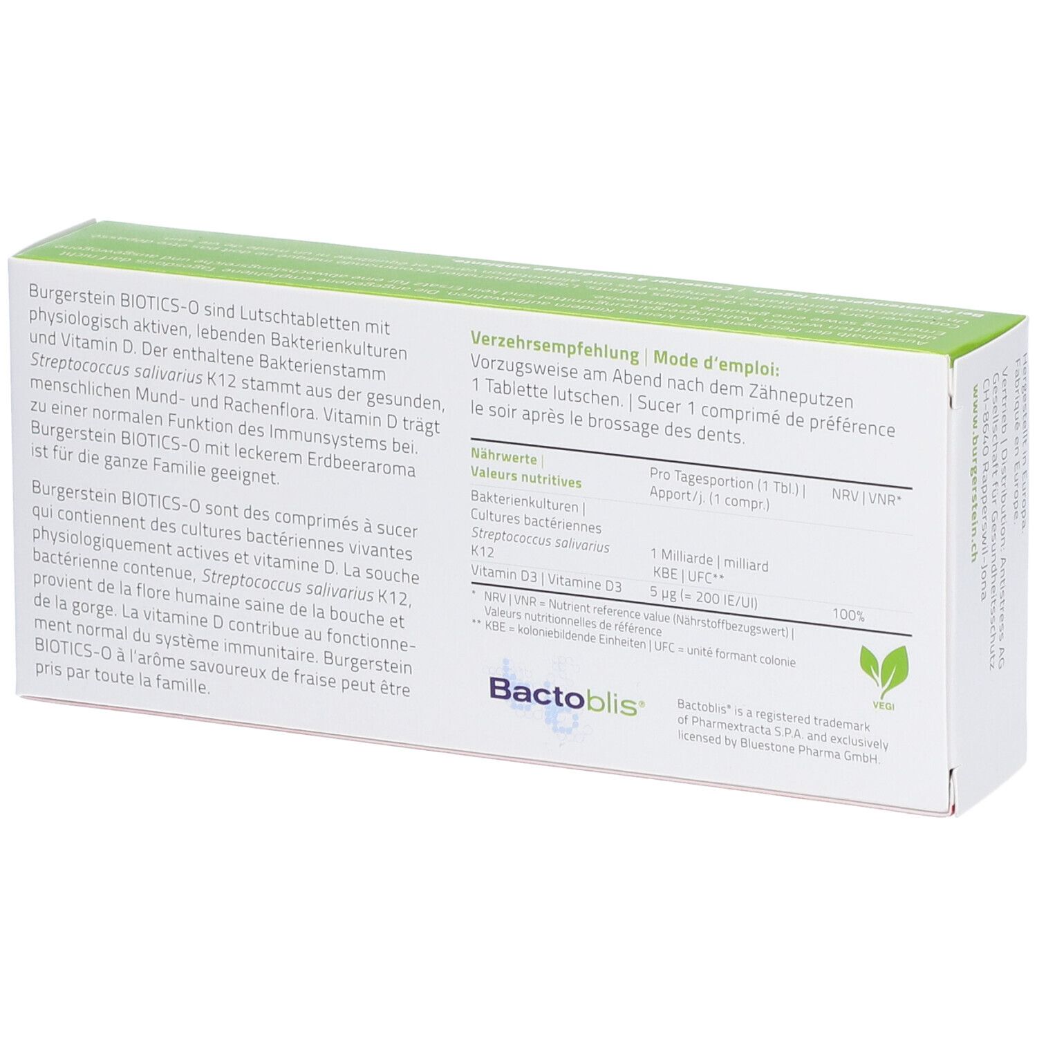 Burgerstein BIOTICS O 30 Pc S Redcare Pharmacie