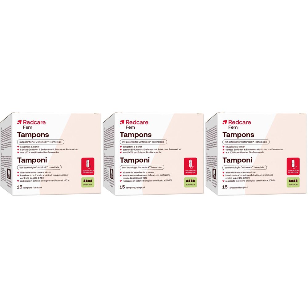 Redcare Tampons Super Plus 3x15 Pc S Redcare Pharmacie