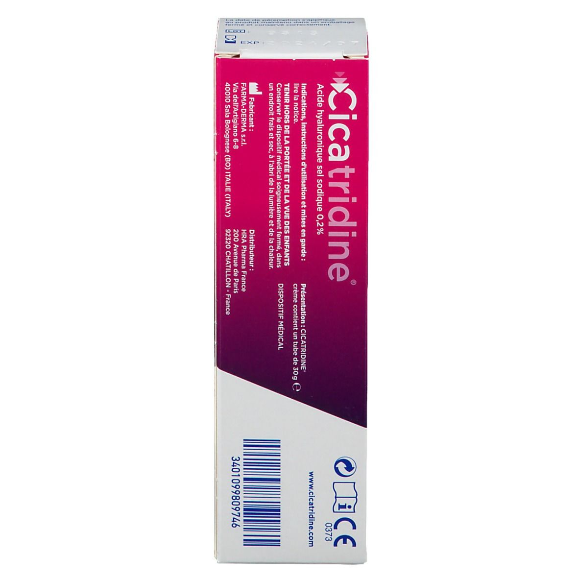 Cicatridine Crème réparatrice hydratante 30 g Redcare Pharmacie