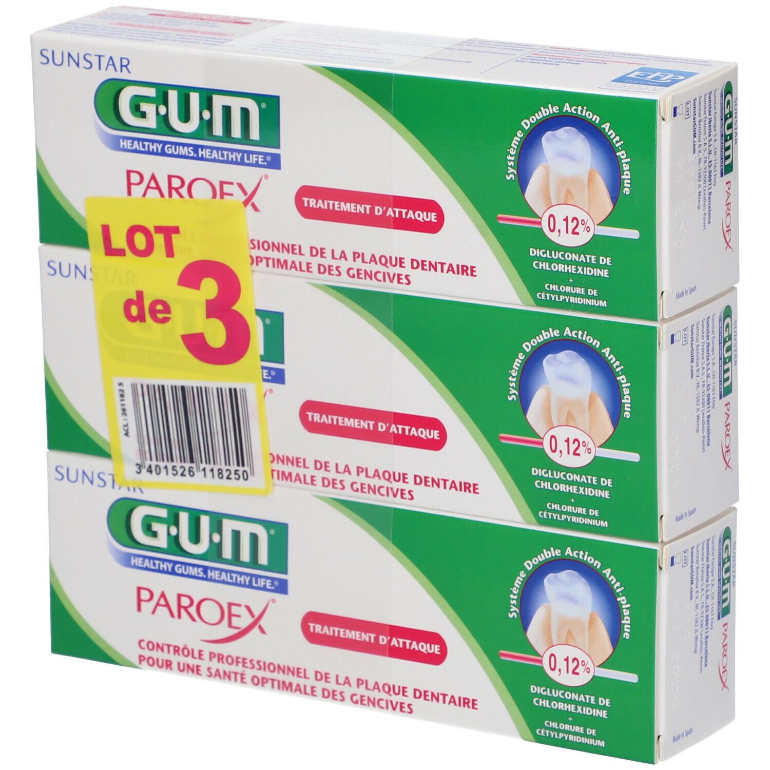 Gum Paroex Anti Plaque Dentifrice X Ml Redcare Pharmacie