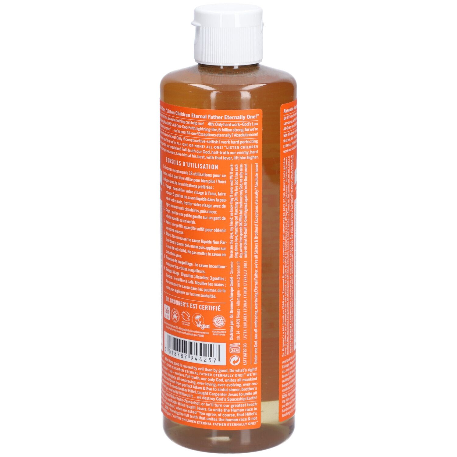 Dr Bronner S Savon Pur V G Tal Liquide En Arbre Th Ml