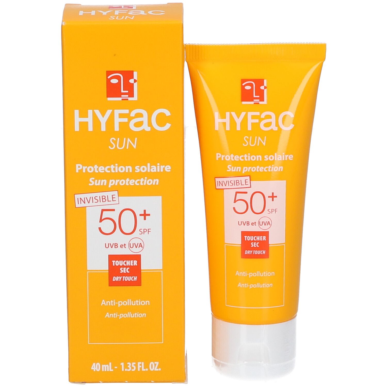 HYFAC Sun Protection Solaire Invisible SPF50 Anti Pollution 40 Ml