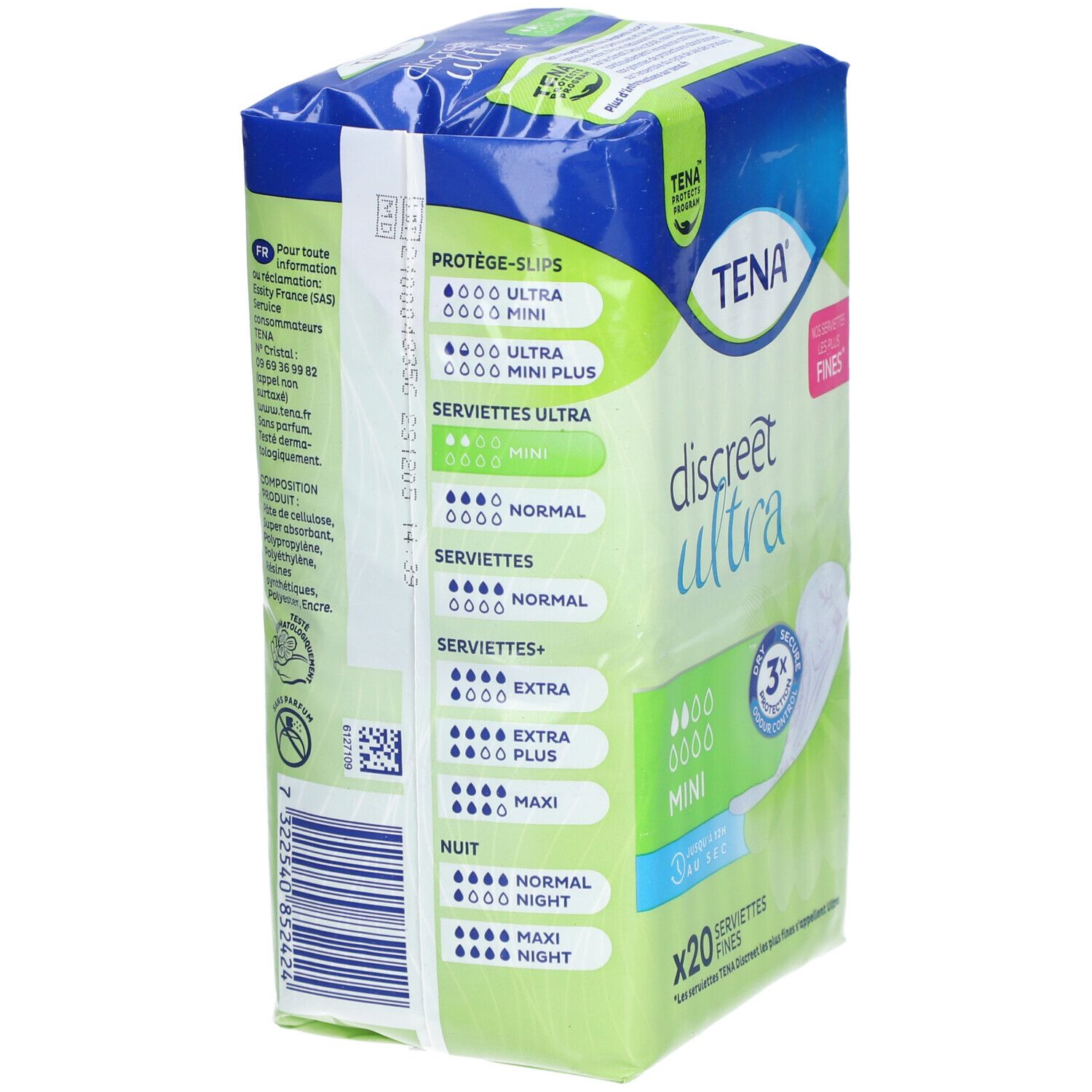 TENA LADY DISCREET MINI Protection Anatomique Fine Pour Incontinence