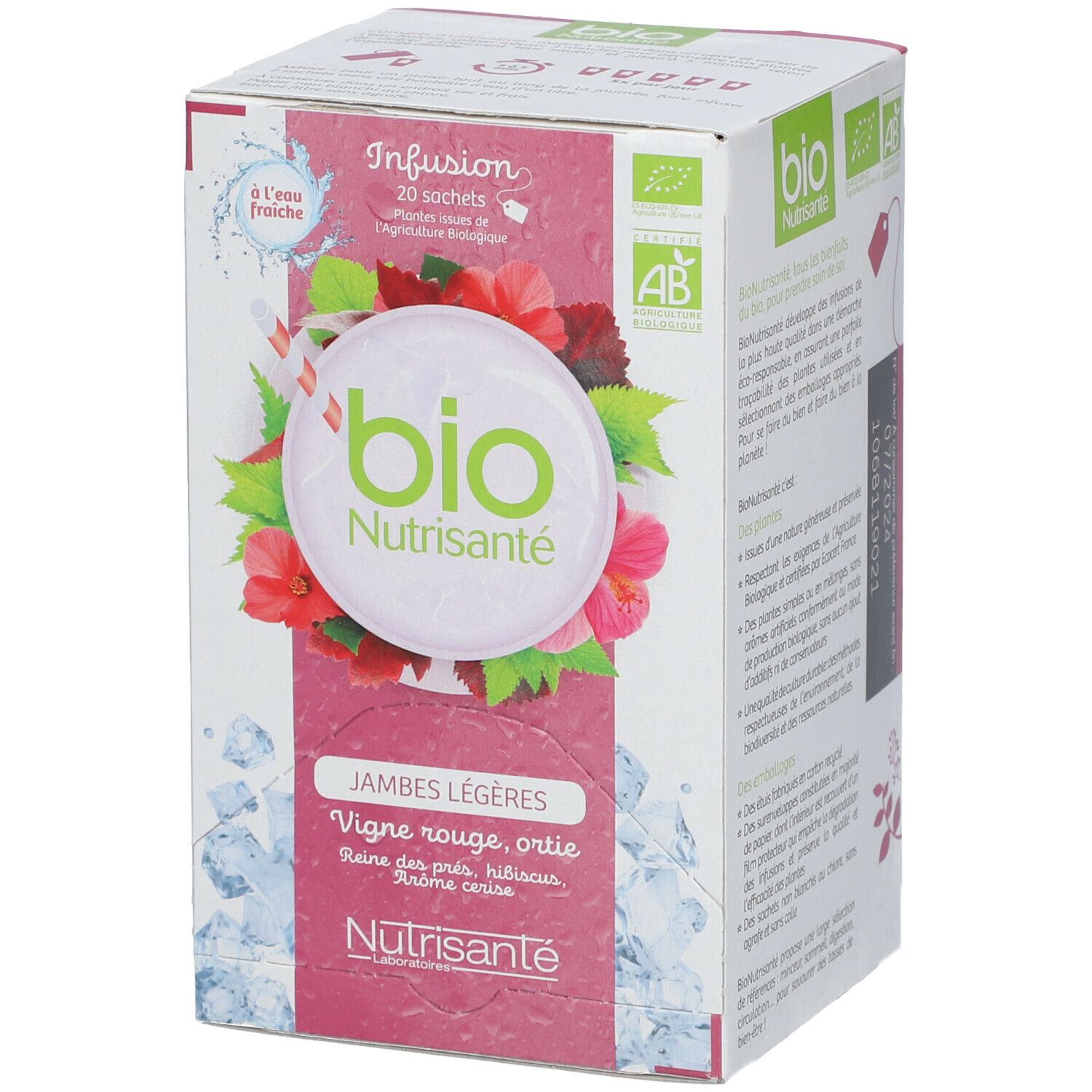 Nutrisanté bio Infusion Jambes Légères 20 pc s Redcare Pharmacie