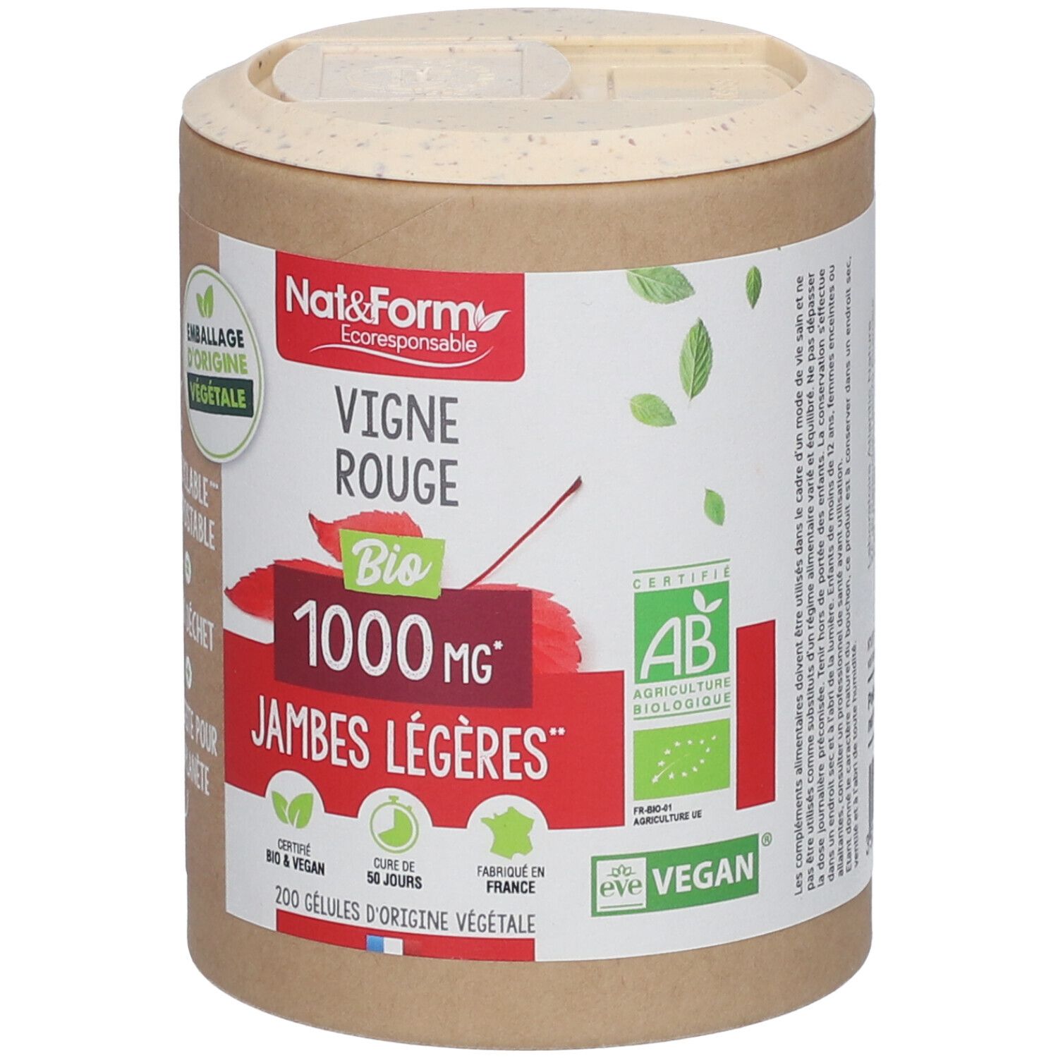 Nat Form Ecocert Vigne Rouge Bio 200 Pc S Redcare Pharmacie