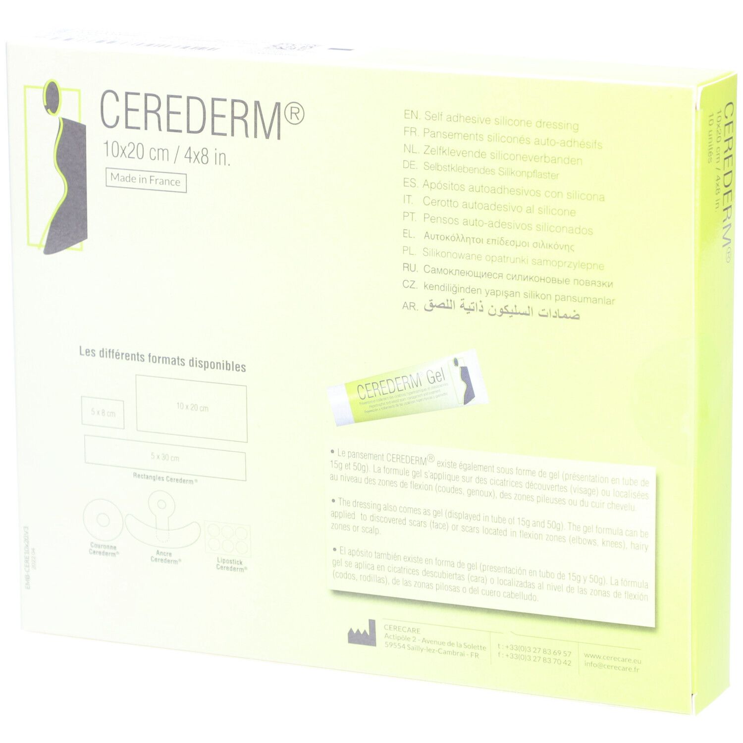 Cerederm Lipostick Pansement Autoadh Rent Silicon Pour Cicatrices