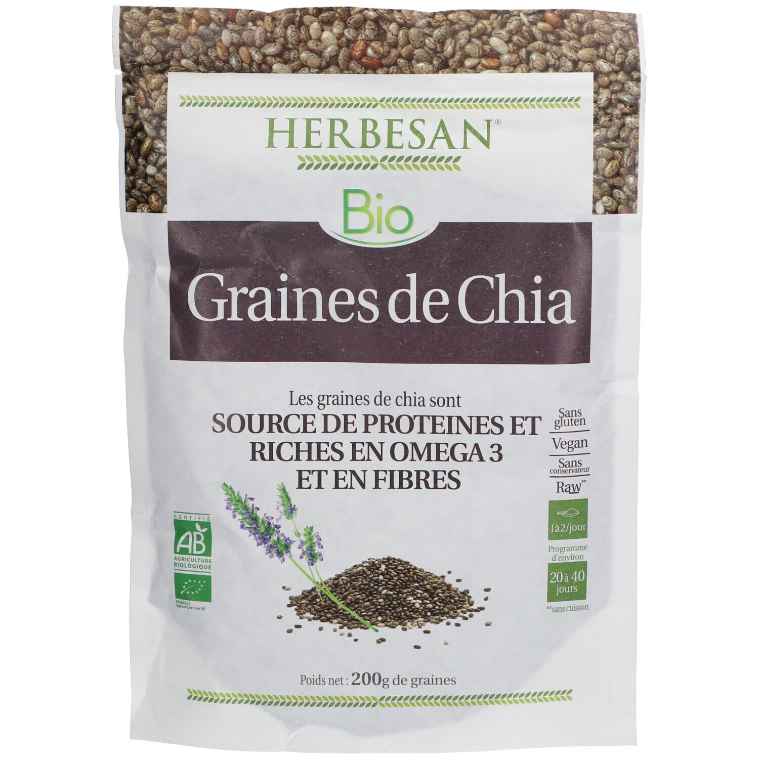 Herbesan Graines De Chia G Redcare Pharmacie