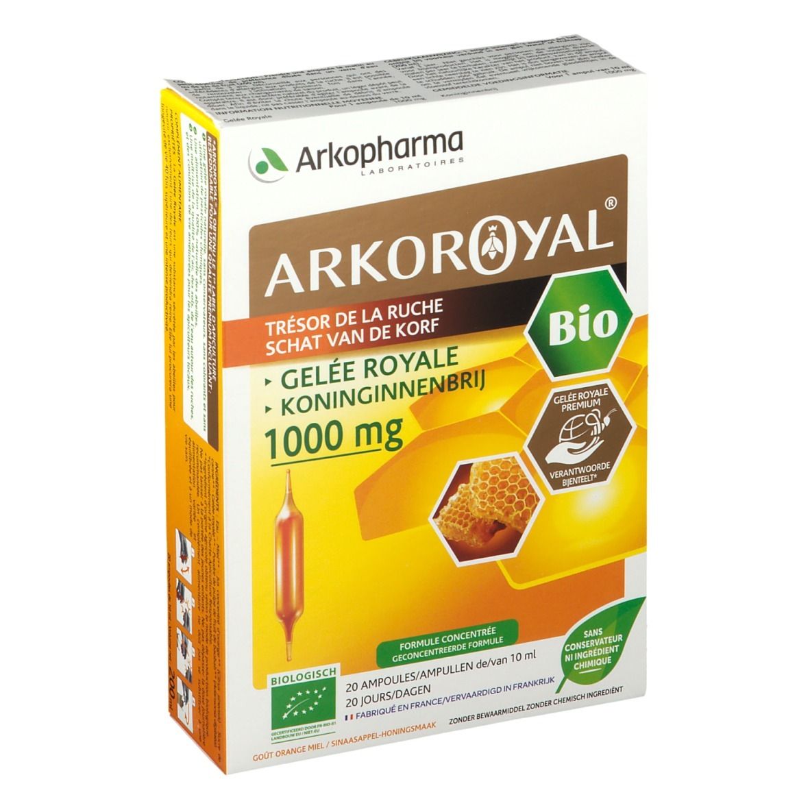 Arkopharma ARKOROYALGelée Royale Bio 1000 mg 20 pc s Redcare Pharmacie