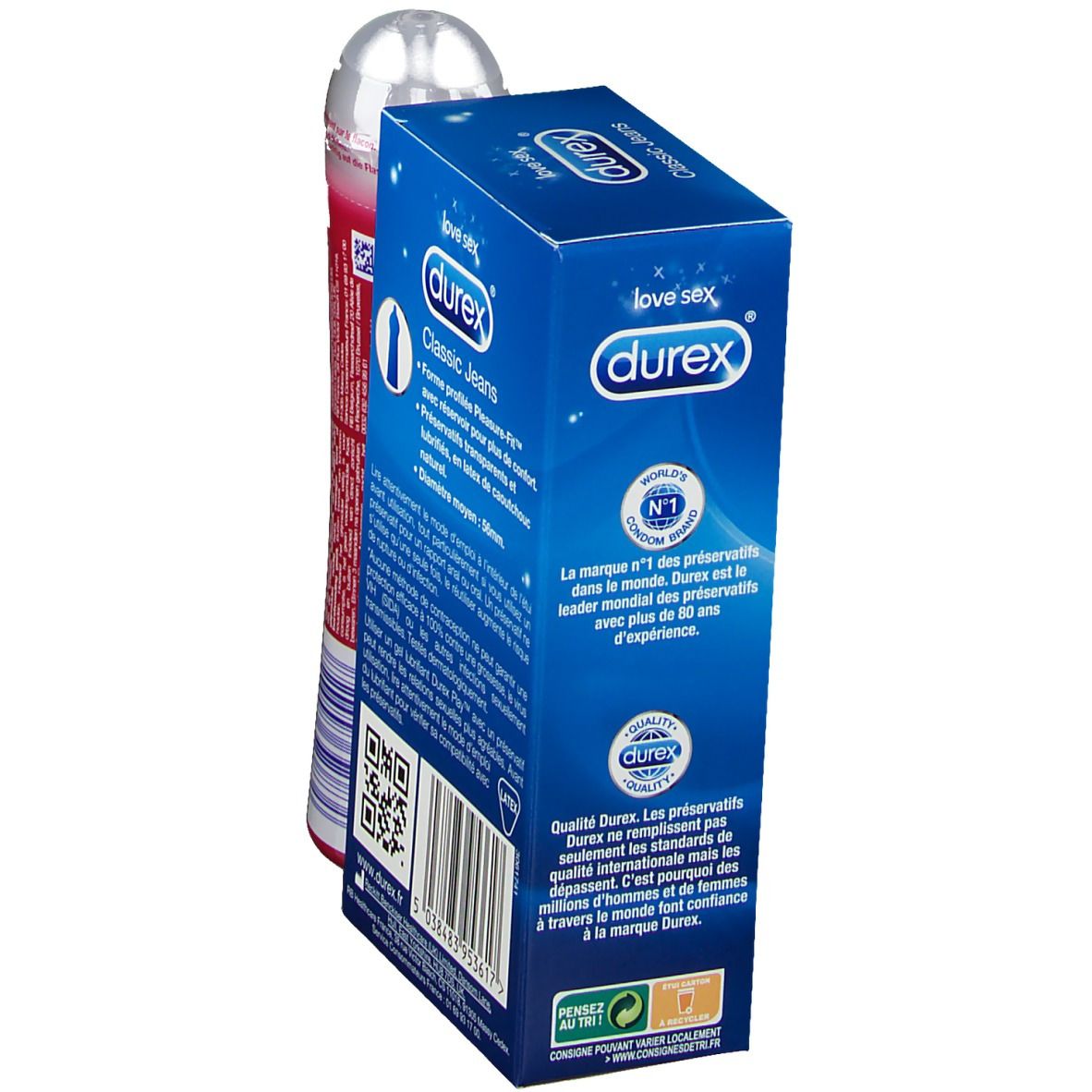 Durex Classic Jeans Pr Servatifs Play Gel Lubrifiant Crazy Cherry