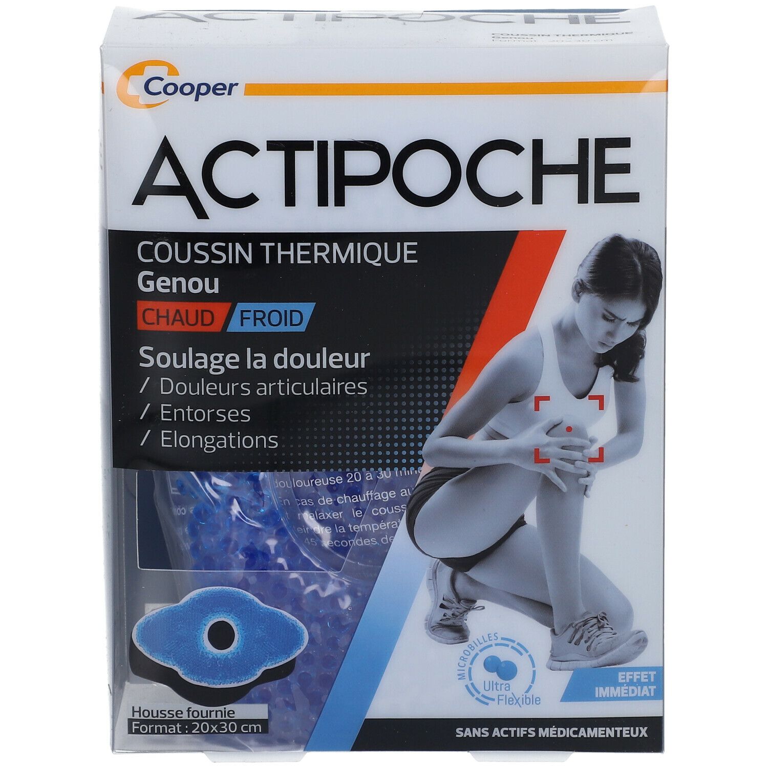 Actipoche Coussin Thermique Genou Microbilles Cm X Cm Pc S