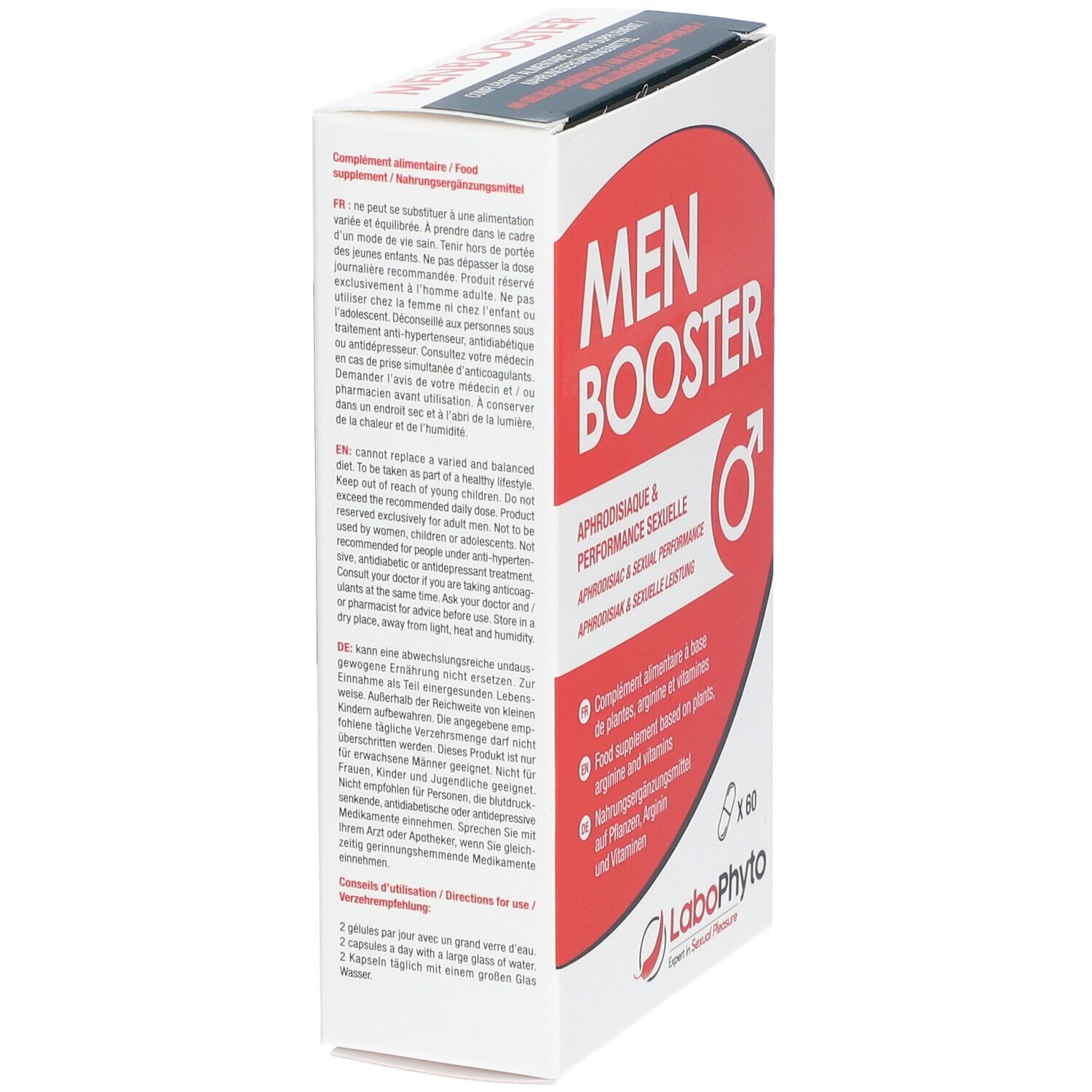 LABOPHYTO Men Booster Aphrodisiaque Performance Sexuelle 60 Pc S