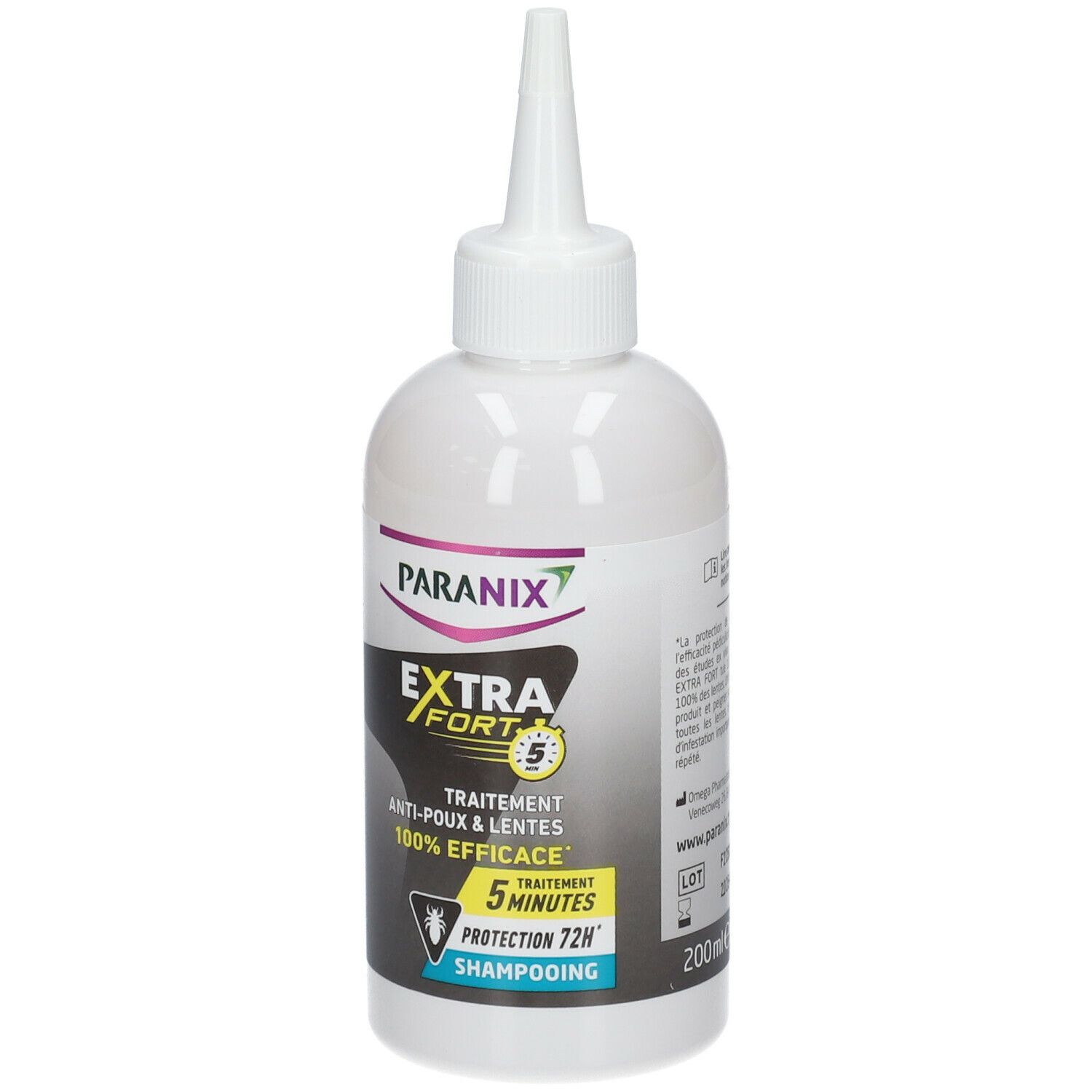 Paranix Extra Fort 5 Minutes Shampooing Anti Poux Et Lentes Peigne