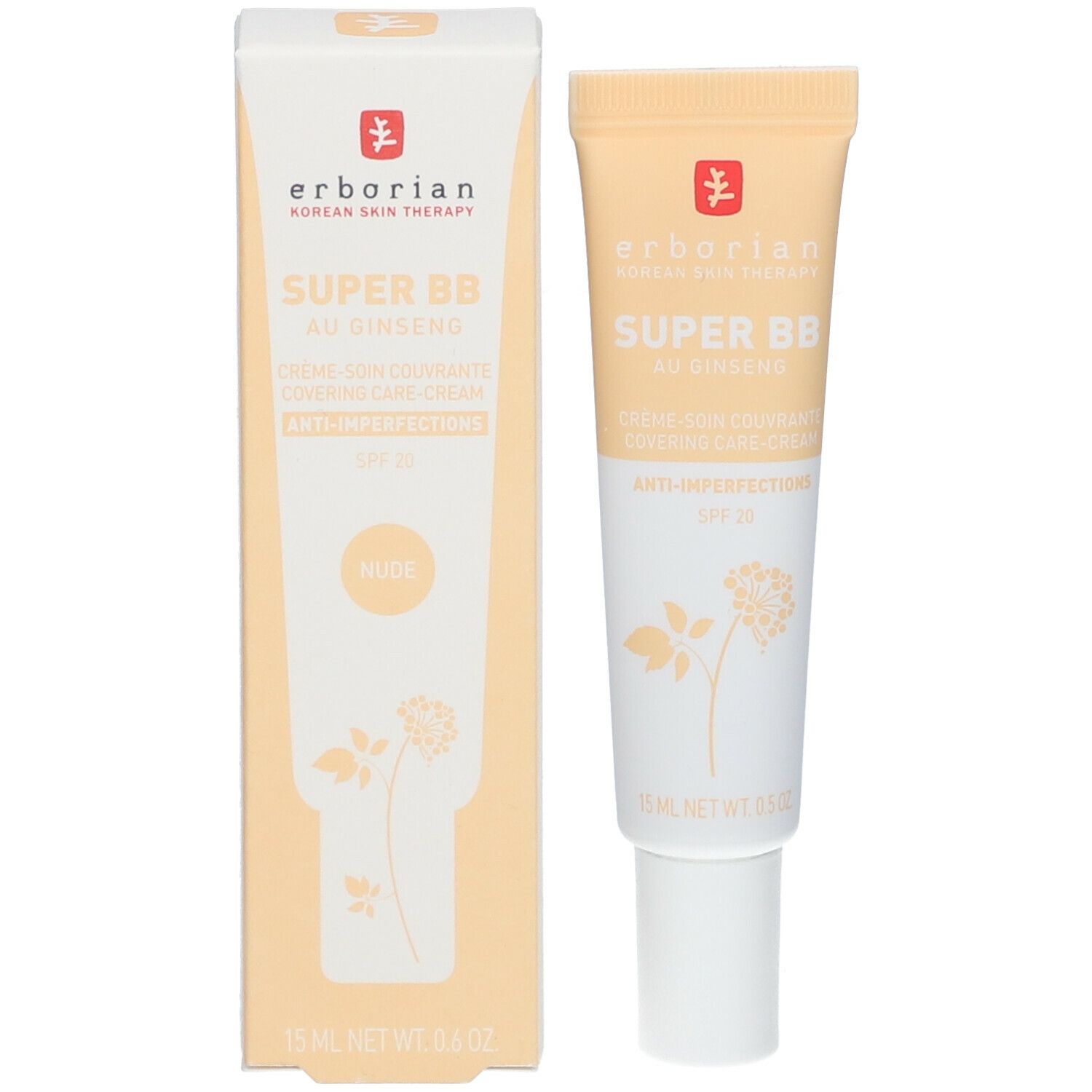 erborian Super BB Crème au Ginseng Nude 15 ml Redcare Pharmacie