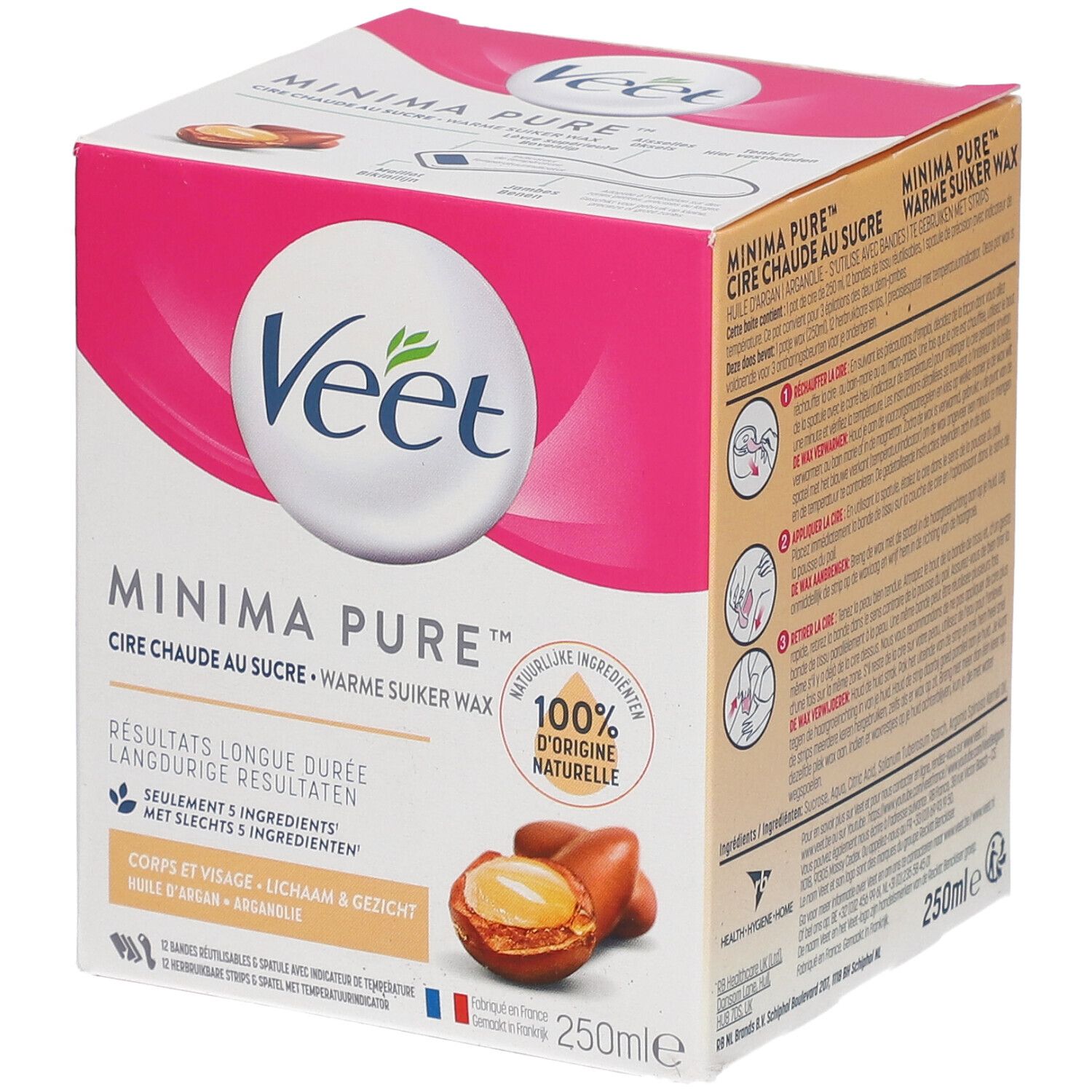 Veet Minima Cire Chaude Au Sucre Lhuile Dargan Ml Redcare