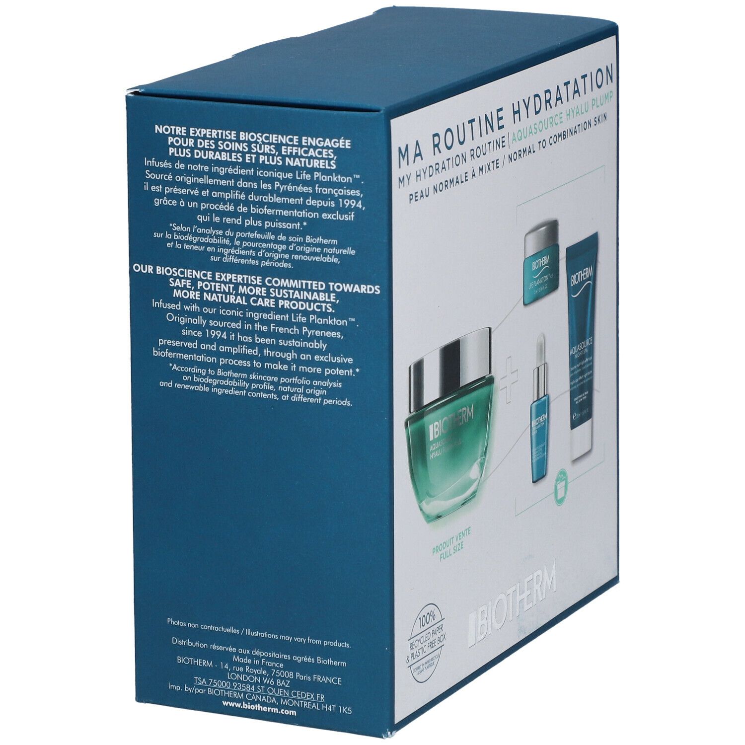 BIOTHERM Coffret Aquasource Hyalu Plump Gel 82 Ml Redcare Pharmacie