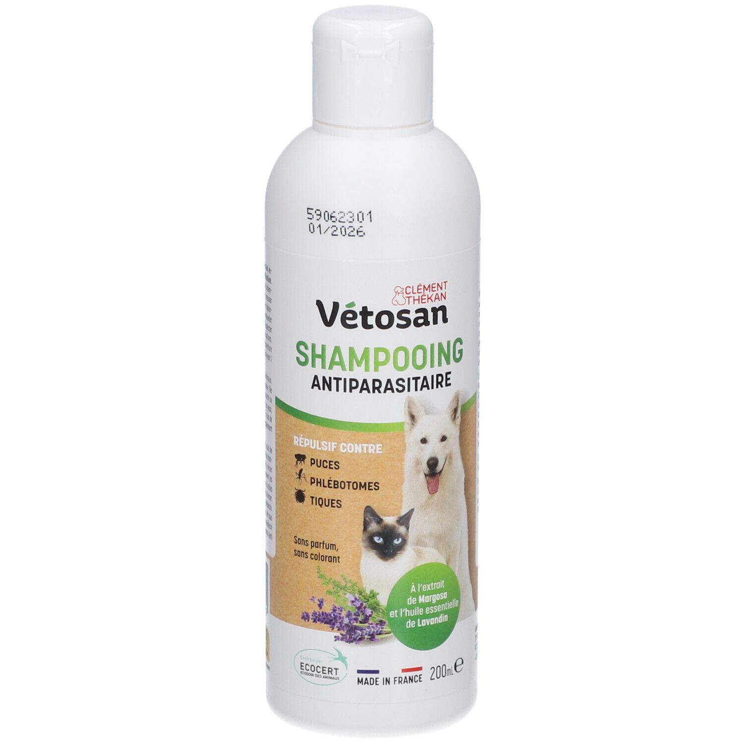 Clément Thékan Vétosan Shampooing Antiparasitaire 200 ml Redcare