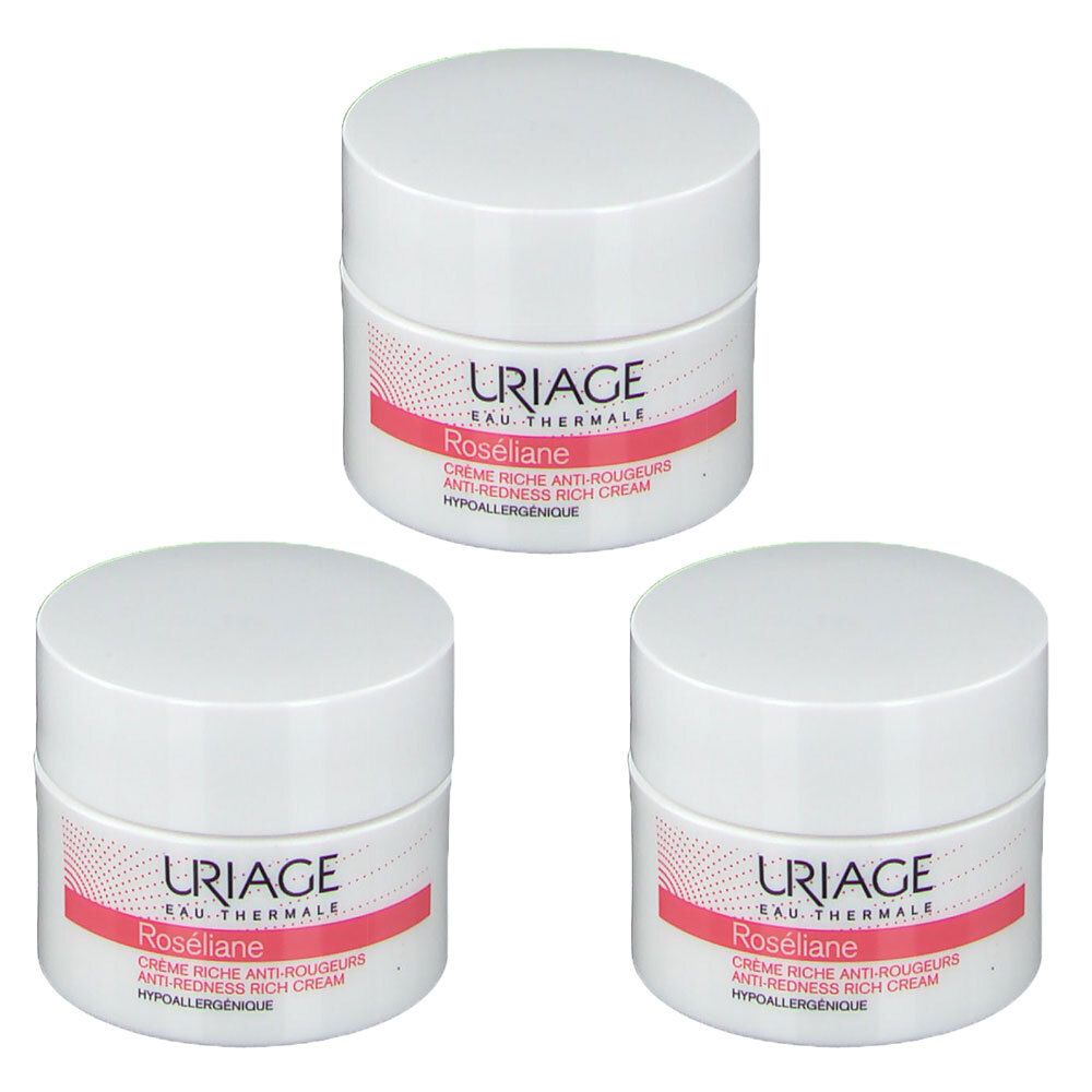 URIAGE Roséliane Crème riche Anti rougeurs 3x50 ml Redcare Pharmacie