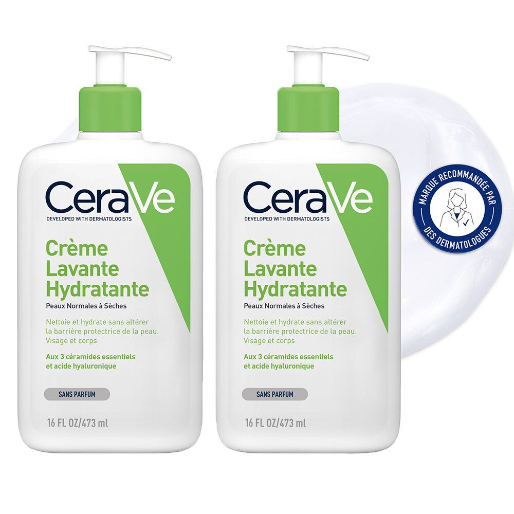 Cerave Cr Me Lavante Hydratante Visage Et Corps Pour Les Peaux S Ches