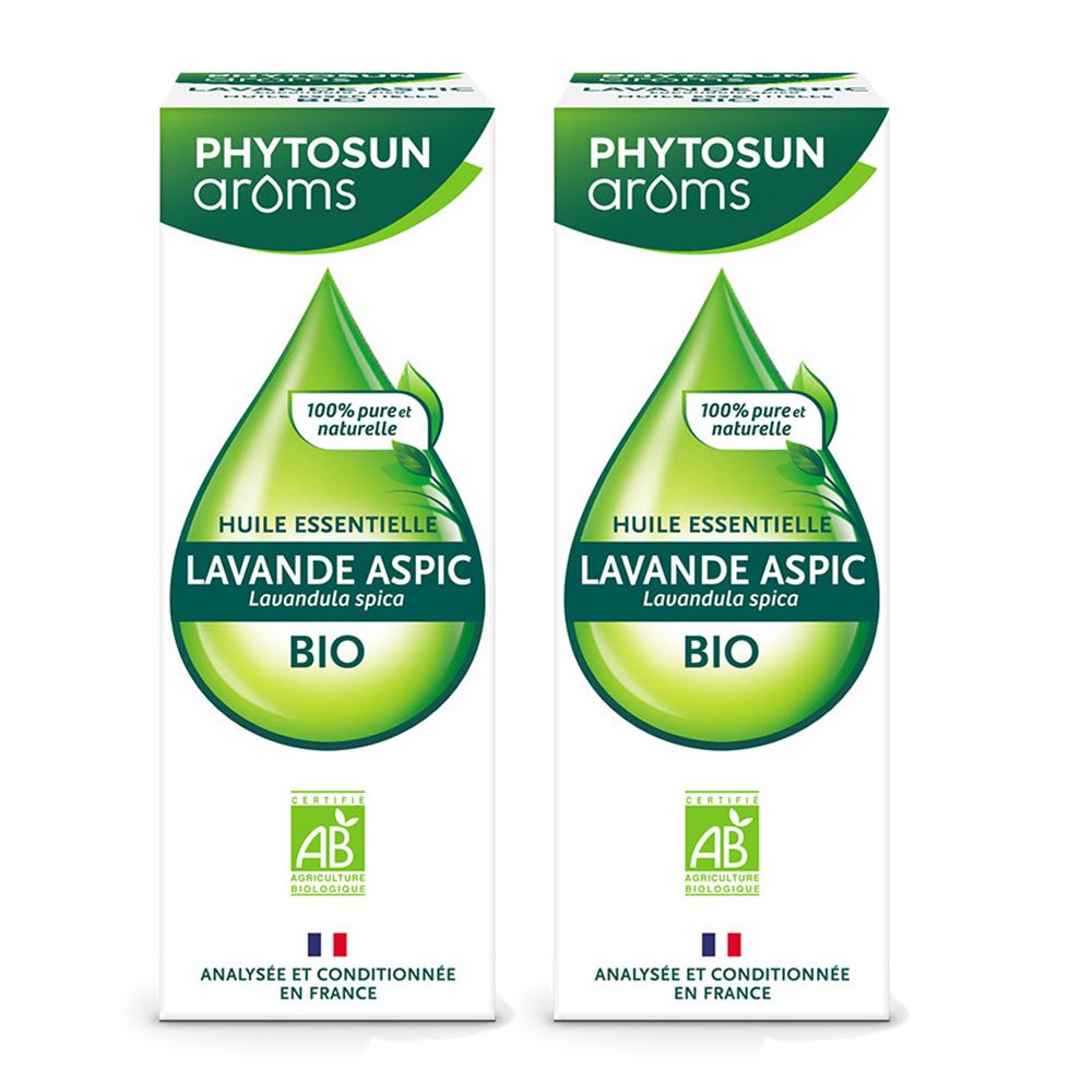 Phytosun Arôms Huile Essentielle Bio Lavande Aspic 10ml 2x10 ml