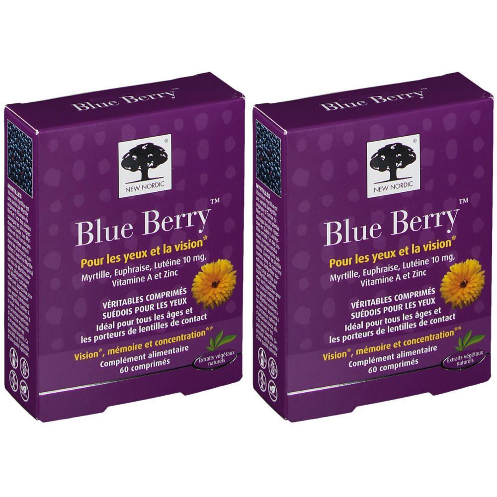 New Nordic Blueberry 2x60 Pc S Redcare Pharmacie