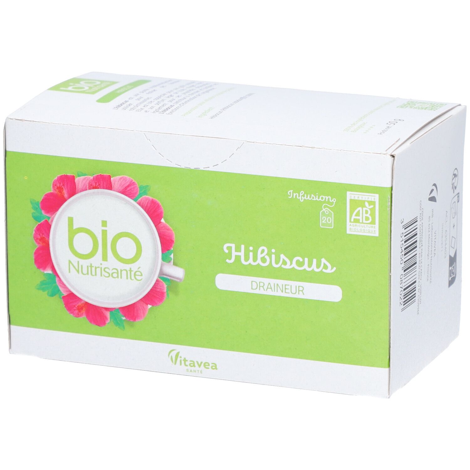 Bio Nutrisant Hibiscus Draineur Infusion Pc S Redcare Pharmacie