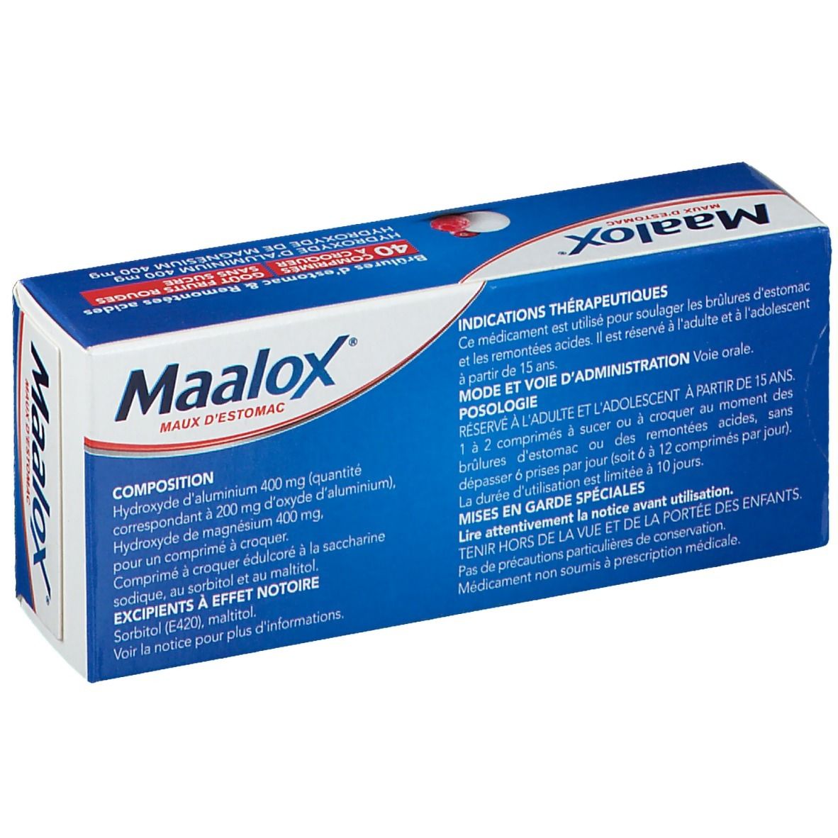 Maaslox Maux D Estomac Fruits Rouges Pc S Redcare Pharmacie