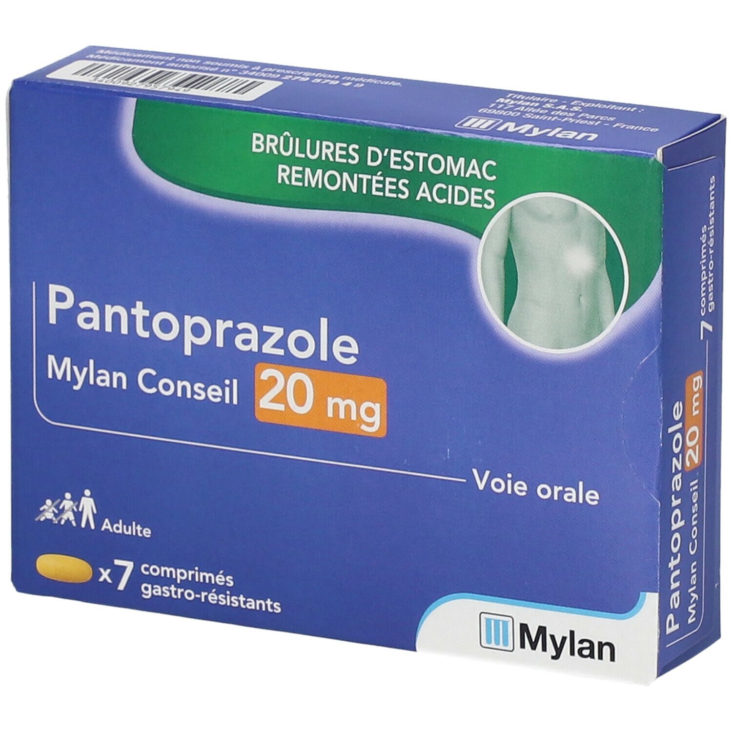 Mylan Pantoprazole 20 Mg 7 Pc S Redcare Pharmacie