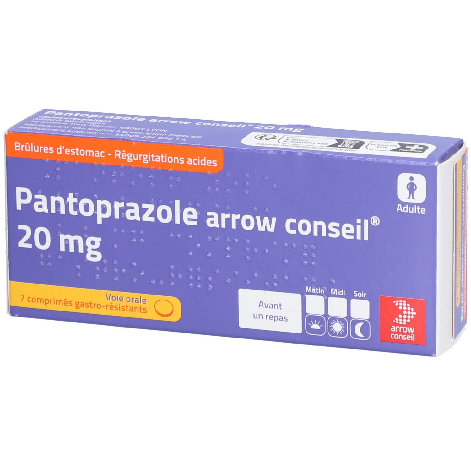 Pantoprazole Arrow Conseil Mg Comprim Gastro R Sistant Bo Te De