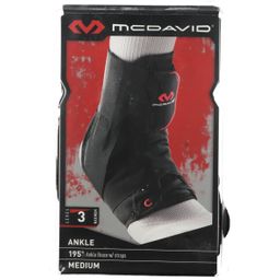 McDavid Chevillère + Velcro Noir 195 LEVEL 3 Taille M