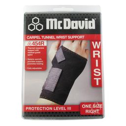 McDavid Carpel Tunnel 454 Support de Poignet Droit Taille Unique