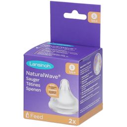 Lansinoh NaturalWave® Lot de 2 tétines péristaltiques débit lent