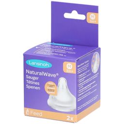Lansinoh NaturalWave® Lot de 2 tétines péristaltiques débit moyen