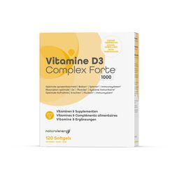 Natural Energy Vitamine D3 Complex Forte | Vitamine D3 - Soutient le système immunitaire, les os et les muscles