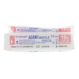 Terumo® Agani™ Aiguille 18G 1 1/2 RB (1,2 x 38 mm)  Rose