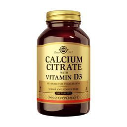 Solgar Calcium Citrate avec Vitamine D-3