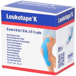 Leukotape® K 5 cm x 5 m incliné bleu