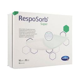 Hartmann RespoSorb Super Verband 10x10cm 6850204