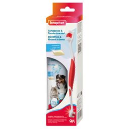 beaphar® Combi-Pack pour chien et chat : dentifrice + brosse à dents