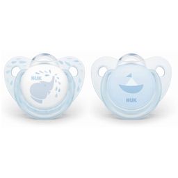 NUK Sucette perfectionnée Baby Rose & Blue​ - Bleu 6-18 Mois​ (Couleur non sélectionnable)