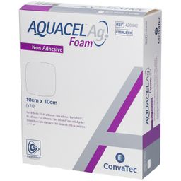 Aquacel™ Ag Foam Pansement en mousse 10 x 10 cm
