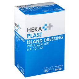 HEKA PLAST ISLAND DRESSING With border 6 x 10 cm