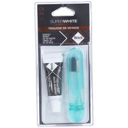 SUPERWHITE® Trousse de Voyage Black Edition - Brosse à dents et dentifrice