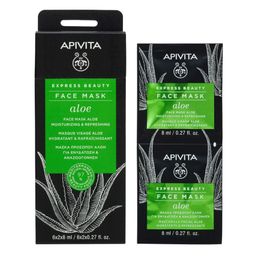 APIVITA EXPRESS BEAUTY Masque Visage Hydratant et Rafraîchissant à l'Aloe