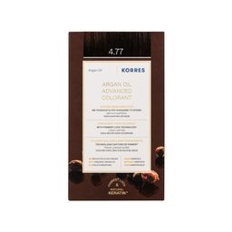KORRES Huile d'argan Coloration Permanente CHATAIN NATUREL MARRON INTENSE 4.77